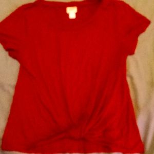 Red mossimo shirt with tied front